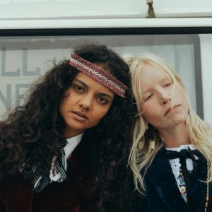 Bohemian Style Portrait Of Two Diverse Women With Boho Attire.