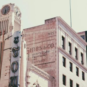 Explore Vintage Architecture With Classic Facades And Old Signage On Broadway. Perfect For Urban Nostalgia.