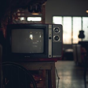 A Classic CRT Television In A Dimly Lit Vintage Room In Ho Chi Minh City, Vietnam.
