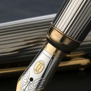 Detailed Photograph Capturing The Elegance And Design Of A Luxury Fountain Pen Nib.