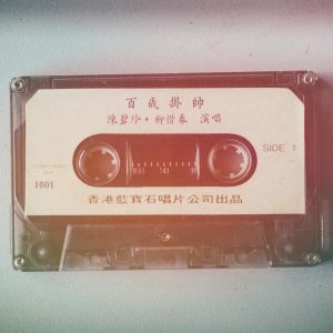 Retro Cassette Tape Featuring Chinese Text, Perfect For Vintage Music Themes.